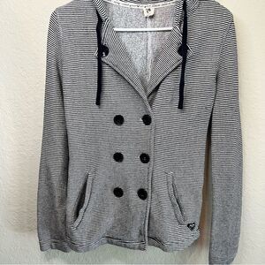 Roxy sweatshirt material pea coat ☀️ extra small